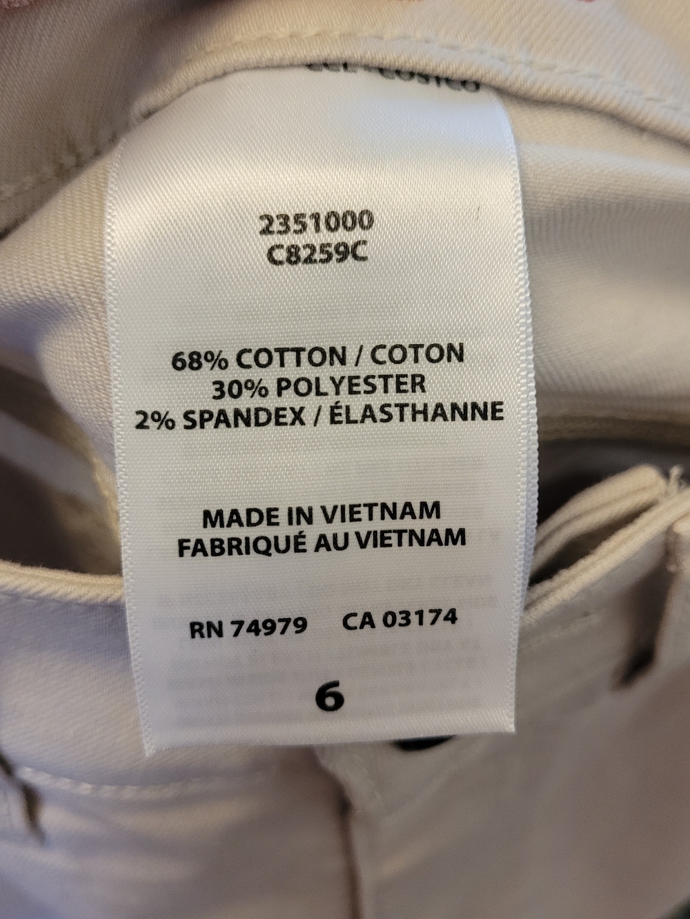 NWT Santana Jeans Size 6 Ivory Tan Tummy Control Mid Rise Straight Leg - Picture 7 of 8